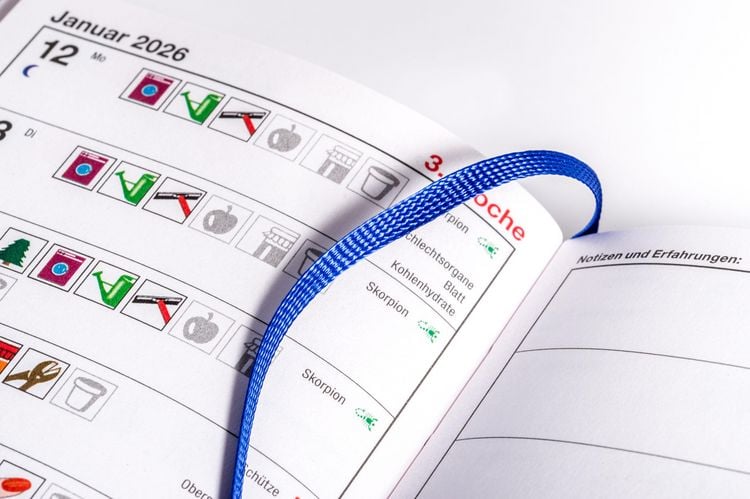 Produktbild: Das Mondjahr 2026 - Der farbige Taschenkalender
