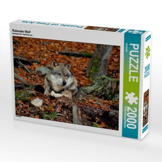 Produktbild: Ruhender Wolf (Puzzle)