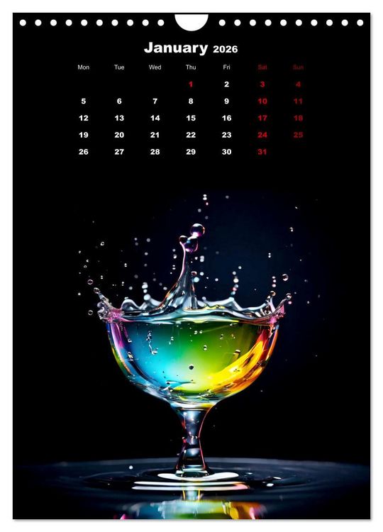 Produktbild: The symphony of drops (Wall Calendar 2026 DIN A4 portrait), CALVENDO 12 Month Wall Calendar