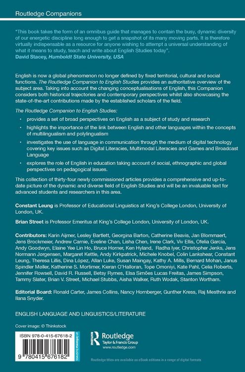 Produktbild: The Routledge Companion to English Studies