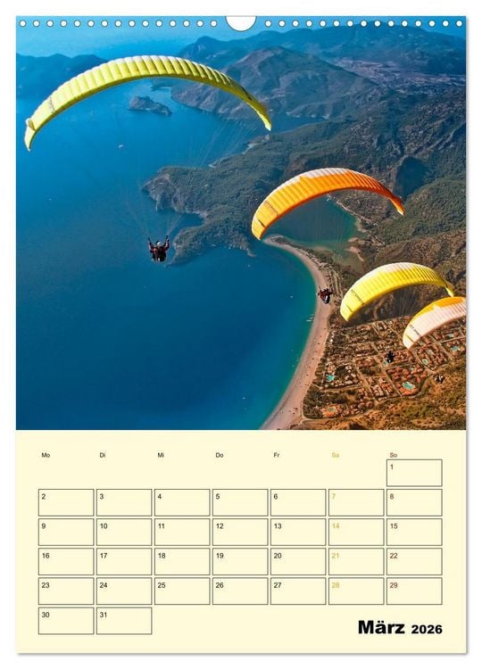 Produktbild: Paragliding - extrem aufregend (Wandkalender 2026 DIN A3 hoch), CALVENDO Monatskalender
