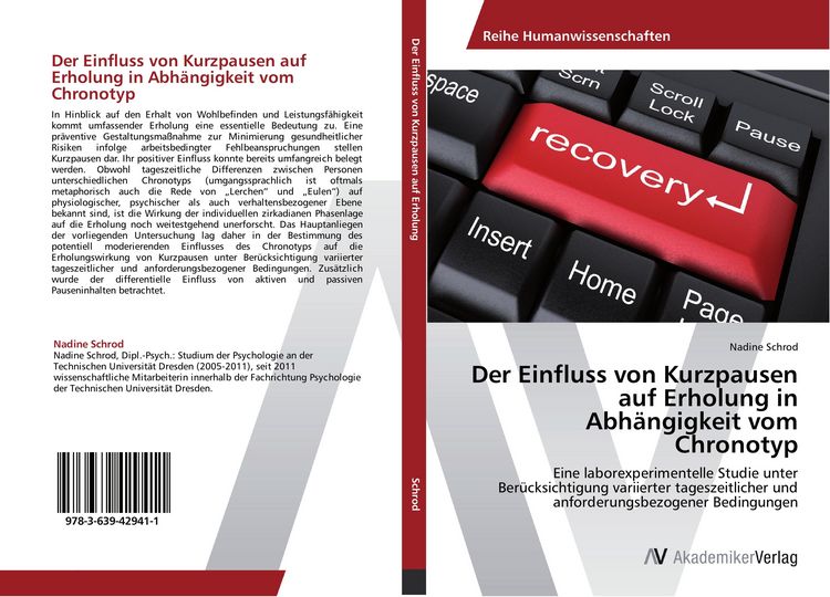 Produktbild: Der Einfluss von Kurzpausen auf Erholung in Abh&auml;ngigkeit vom Chronotyp