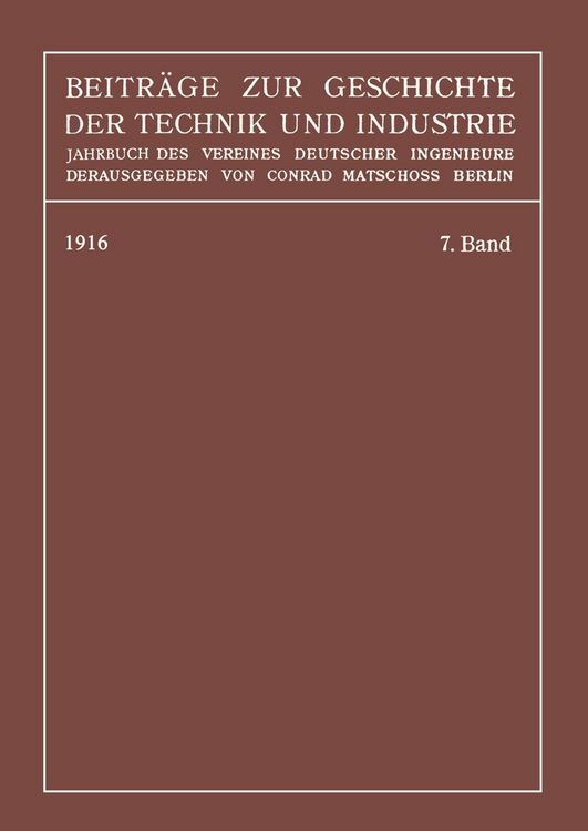 Produktbild: Beitr&auml;ge zur Geschichte der Technik und Industrie
