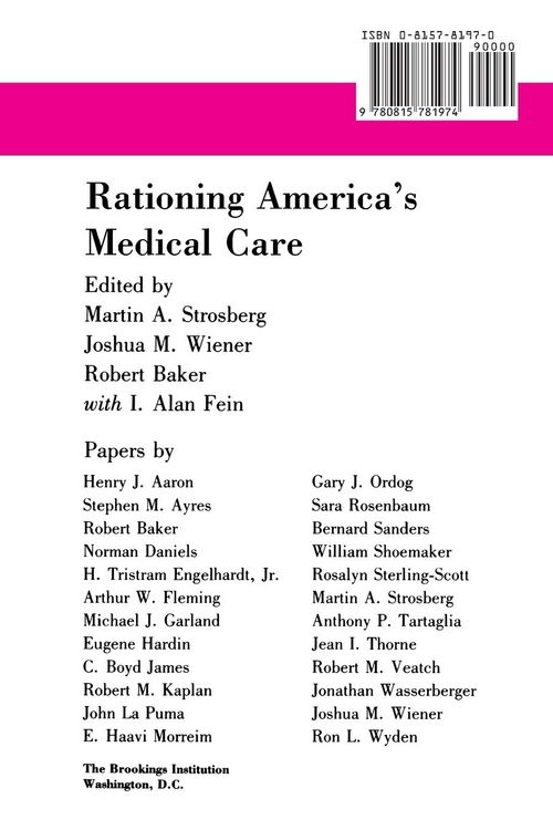 Produktbild: Rationing America's Medical Care
