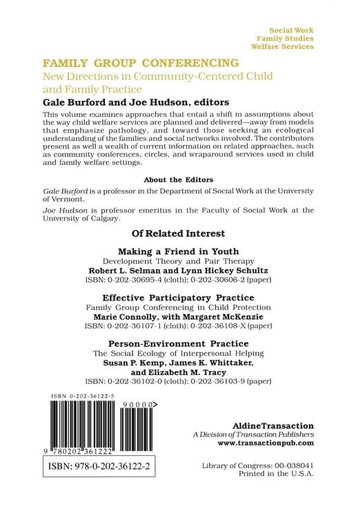 Produktbild: Family Group Conferencing: New Directions in Community-Centered Child & Family Practice