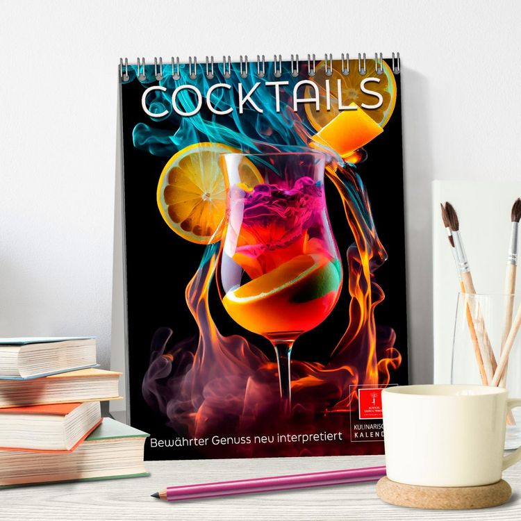 Produktbild: Cocktails - Bew&auml;hrter Genuss neu interpretiert (Tischkalender 2026 DIN A5 hoch), CALVENDO Monatskalender