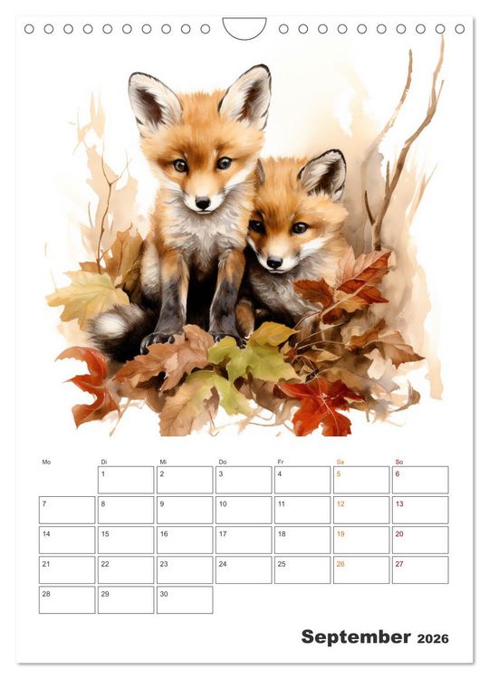 Produktbild: Unsere Tiere des Waldes (Wandkalender 2026 DIN A4 hoch), CALVENDO Monatskalender