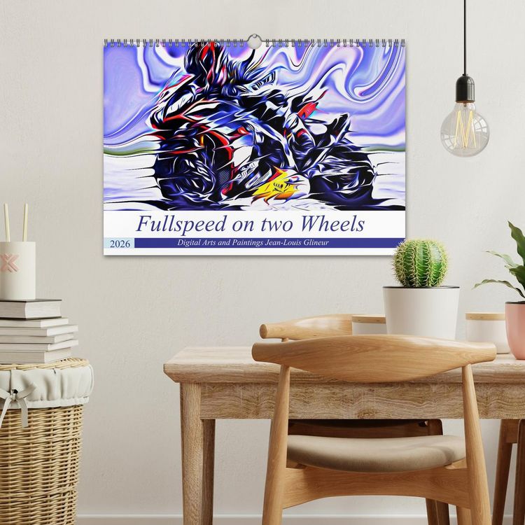 Produktbild: Fullspeed on two Wheels (Wandkalender 2026 DIN A3 quer), CALVENDO Monatskalender