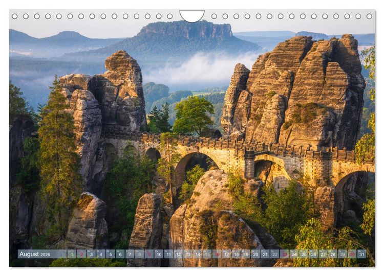 Produktbild: Stimmungsvolle Landschaften in Sachsen 2026 (Wandkalender 2026 DIN A4 quer), CALVENDO Monatskalender