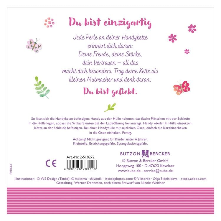 Produktbild: Kurze Handykette - Du bist einzigartig