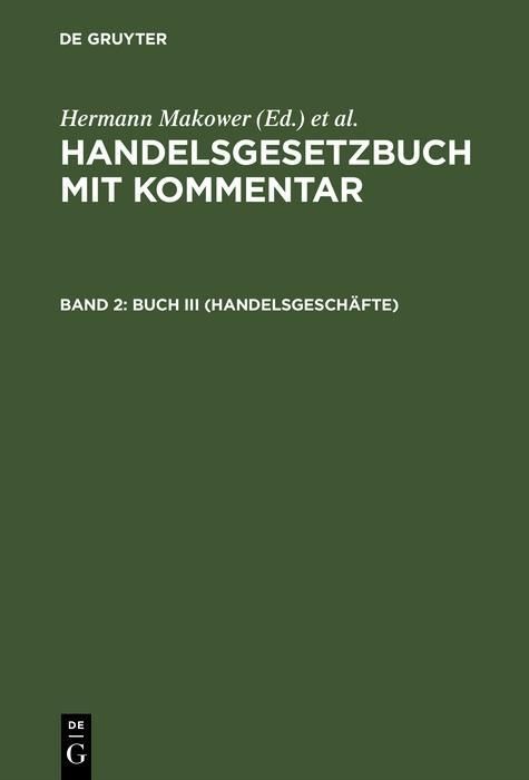 Produktbild: Buch III (Handelsgesch&auml;fte)
