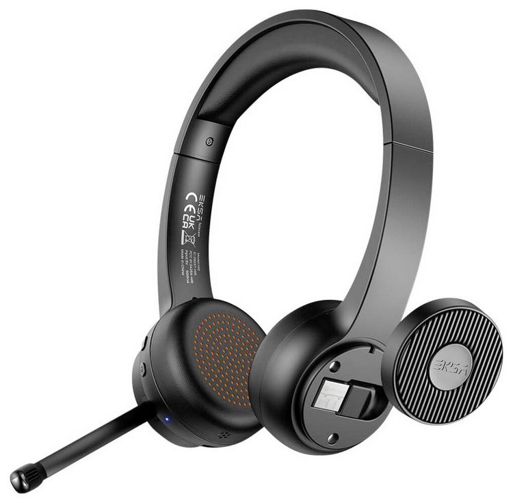 Produktbild: EKSA H16 On Ear Headset Bluetooth&reg; Schwarz Noise Cancelling, Mikrofon-Rauschunterdr&uuml;ckung Headset, Lautst&auml;rkeregelung