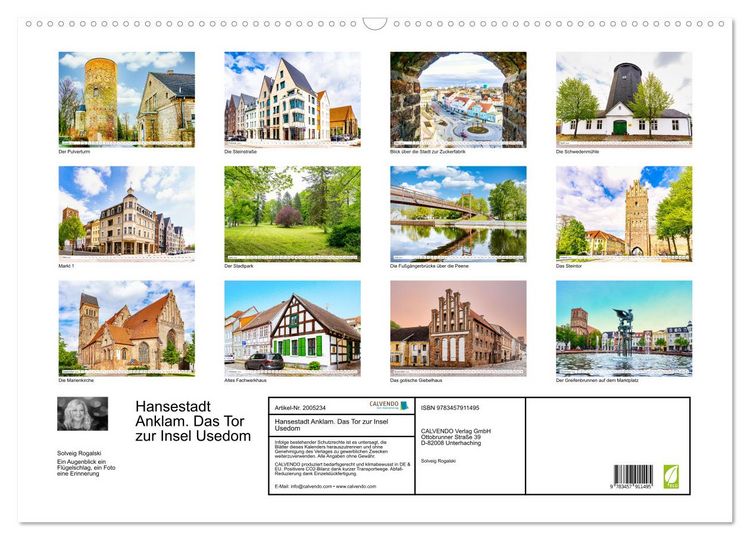 Produktbild: Hansestadt Anklam. Das Tor zur Insel Usedom (Wandkalender 2026 DIN A2 quer), CALVENDO Monatskalender