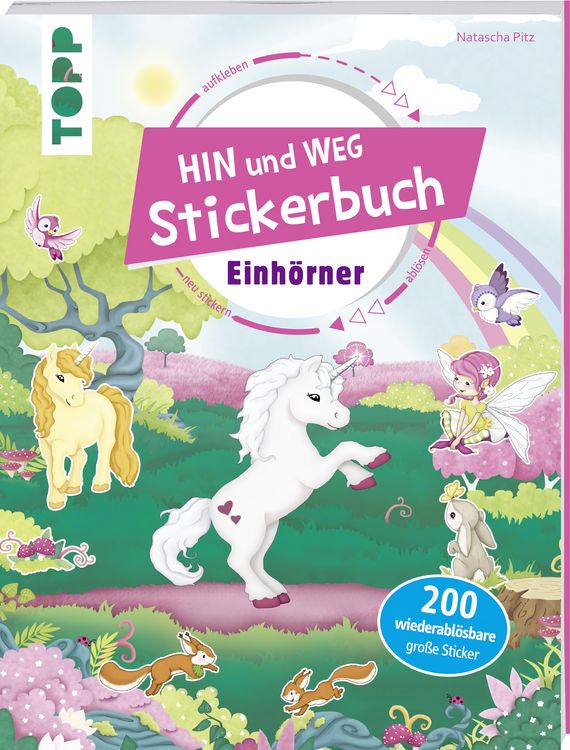 Produktbild: Das Hin-und-weg-Stickerbuch. Einh&ouml;rner
