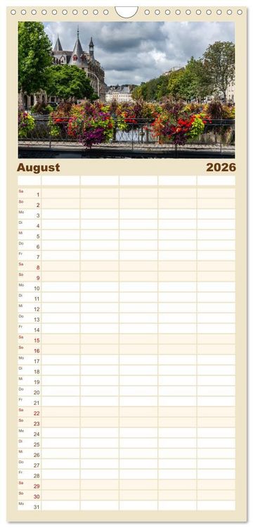 Produktbild: Familienplaner 2026 - Die Bretagne - Traumpfade mit 5 Spalten (Wandkalender, 21 x 45 cm) CALVENDO