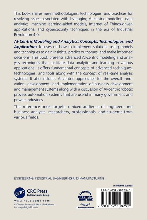 Produktbild: AI-Centric Modeling and Analytics