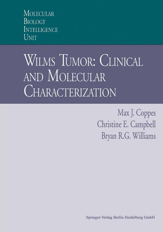 Produktbild: Wilms Tumor: Clinical and Molecular Characterization