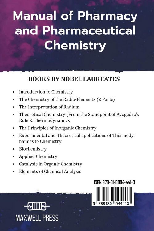 Produktbild: Manual of Pharmacy and Pharmaceutical Chemistry