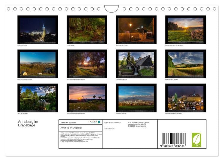 Produktbild: Annaberg im Erzgebirge (Wandkalender 2026 DIN A4 quer), CALVENDO Monatskalender