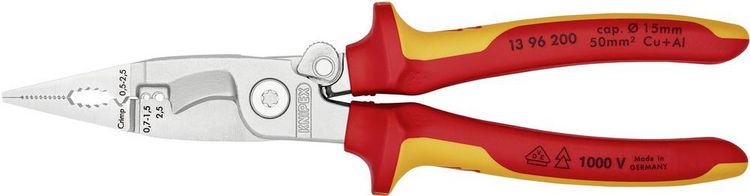 Produktbild: Knipex 13 96 200 Multifunktionszange 50 mm&sup2; (max) 0 awg (max) 15 mm (max)