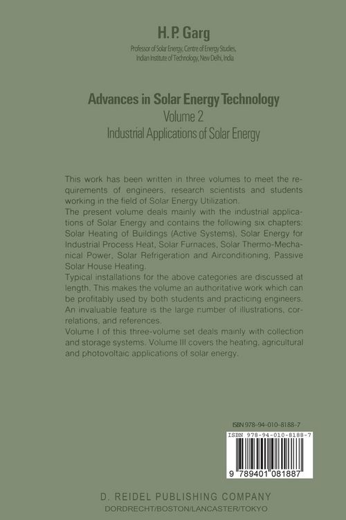 Produktbild: Advances in Solar Energy Technology