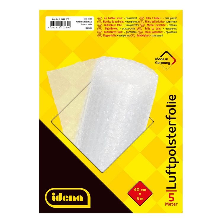Produktbild: Idena Luftpolsterfolie 70&micro; auf Rolle 40cmx5m
