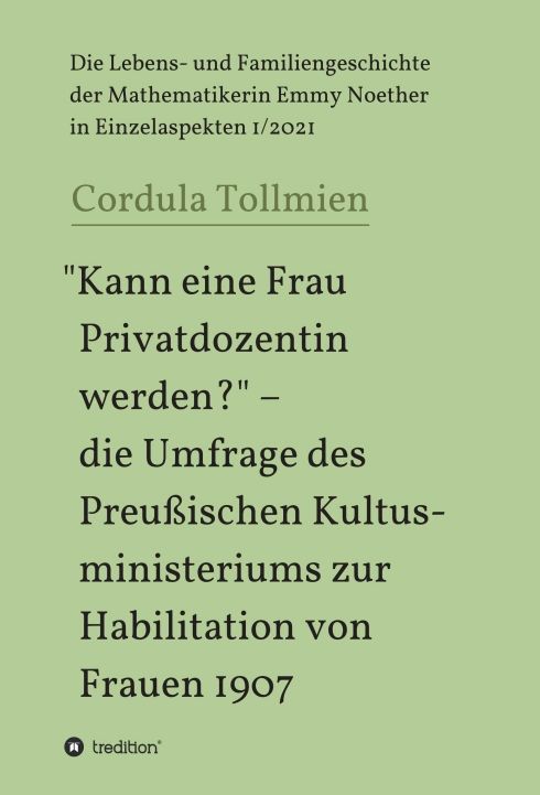 Produktbild: "Kann eine Frau Privatdozentin werden?" &ndash; die Umfrage des Preu&szlig;ischen Kultusministeriums zur Habilitation von Frauen 1907