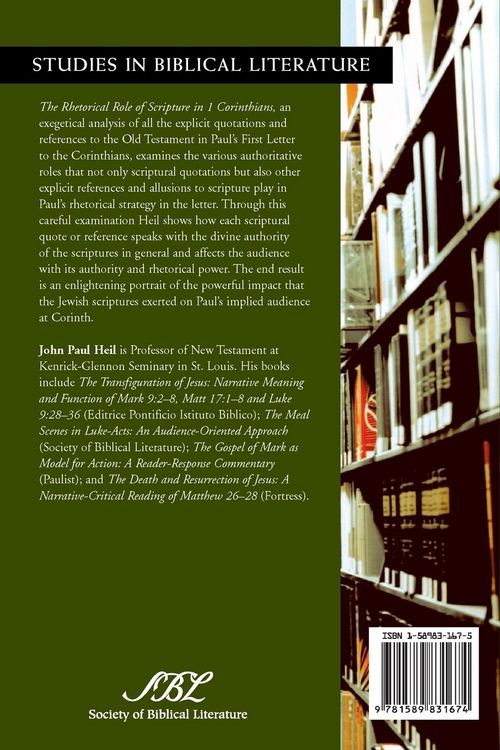 Produktbild: The Rhetorical Role of Scripture in 1 Corinthians