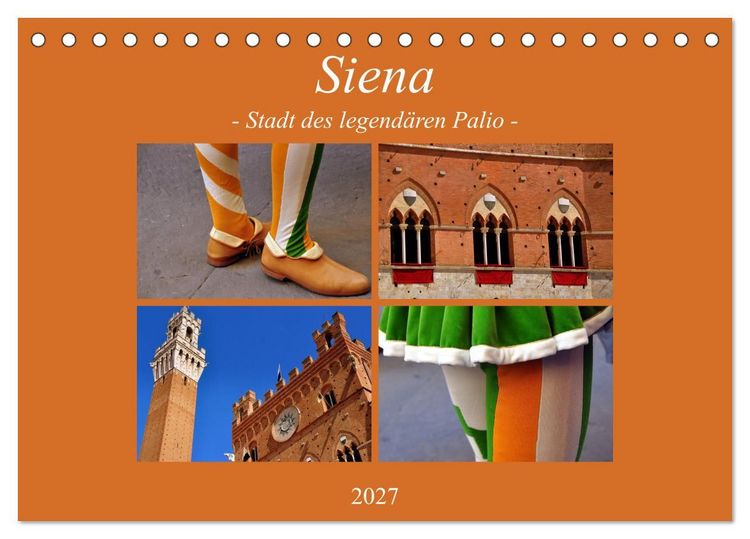 Produktbild: Siena - Stadt des legend&auml;ren Palio (Tischkalender 2027 DIN A5 quer), CALVENDO Monatskalender