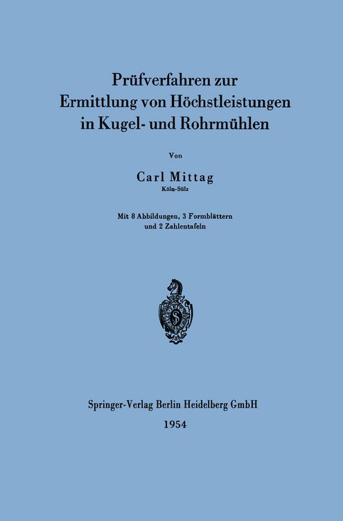 Produktbild: Pr&uuml;fverfahren zur Ermittlung von H&ouml;chstleistungen in Kugel- und Rohrm&uuml;hlen