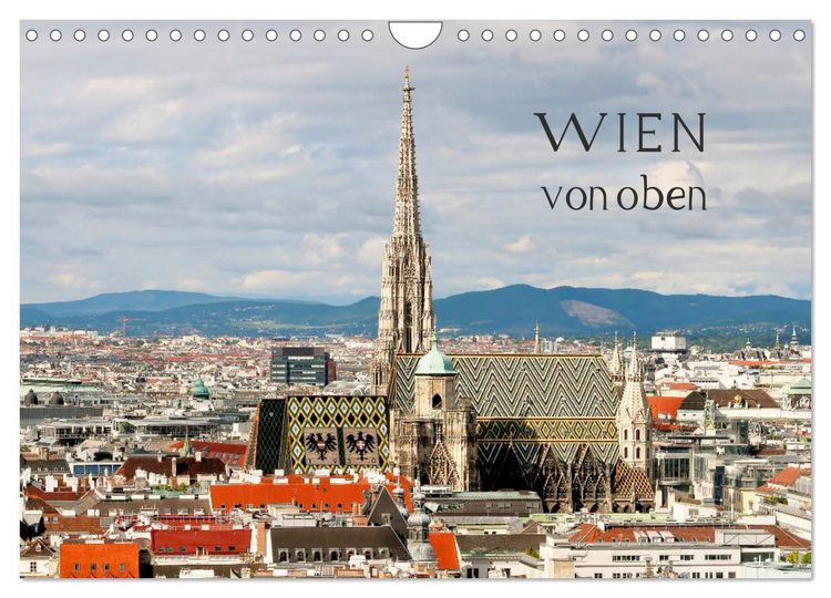 Produktbild: WIEN von oben (Wandkalender 2026 DIN A4 quer), CALVENDO Monatskalender