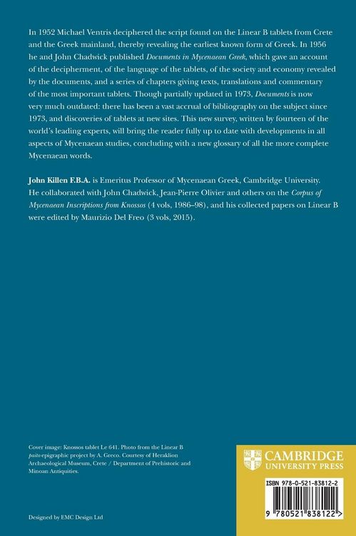 Produktbild: The New Documents in Mycenaean Greek: Volume 1, Introductory Essays