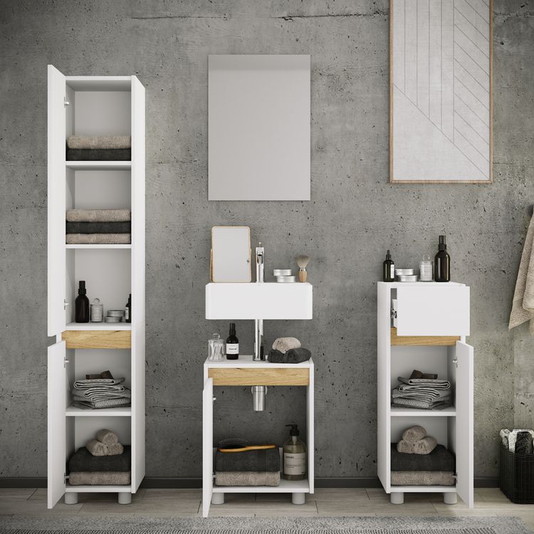 Produktbild: 4-tlg. Badm&ouml;bel Set Komplett Badschrank Cosila M