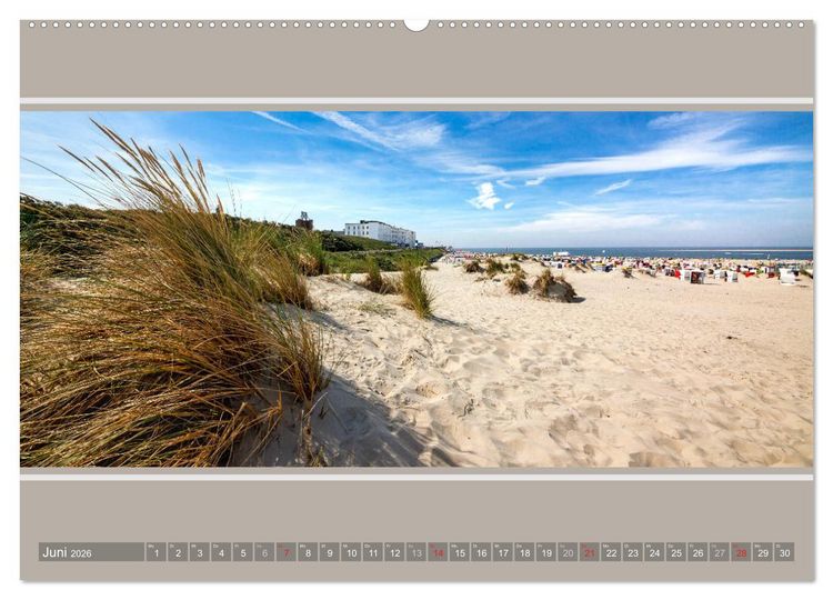 Produktbild: Strandblicke Borkum und Norderney (hochwertiger Premium Wandkalender 2026 DIN A2 quer), Kunstdruck in Hochglanz