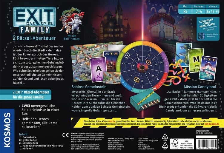 KOSMOS - EXIT - Das Spiel - Family: Schloss Gemeinstein/Mission Candyland