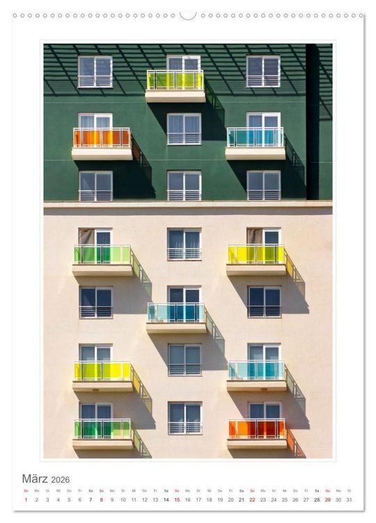 Produktbild: Architektur. eindrucksvolle Fassaden (hochwertiger Premium Wandkalender 2026 DIN A2 hoch), Kunstdruck in Hochglanz