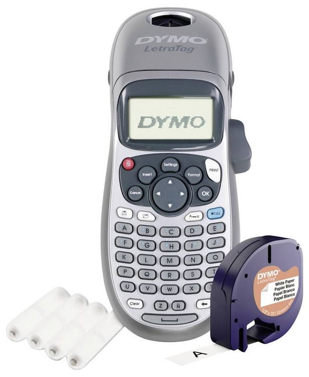 Produktbild: DYMO&reg; LetraTag LT-100H, Eingabetastatur ABC silber inkl. 4 Batterien AA