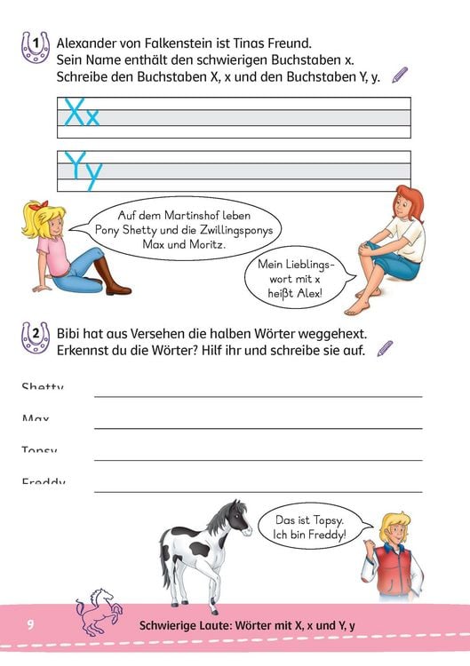 Produktbild: Bibi & Tina: Mein Lernr&auml;tsel-Block Deutsch f&uuml;r die 2. Klasse