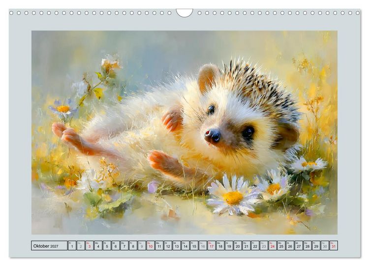 Produktbild: Igel. Kleine Gl&uuml;cksbringer im Garten (Wandkalender 2027 DIN A3 quer), CALVENDO Monatskalender
