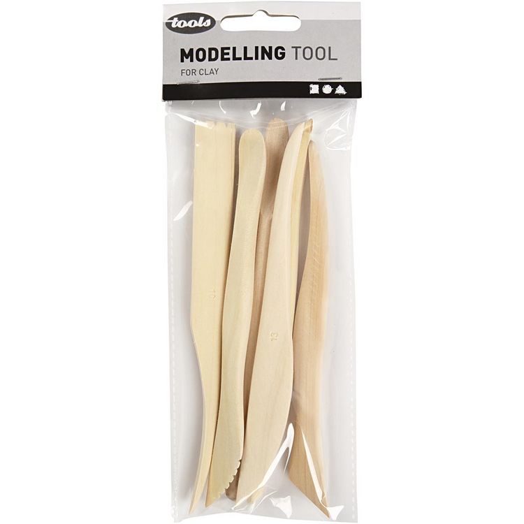 Produktbild: Creativ Company Modellierholz-Set, L 15 cm, 6 Stk