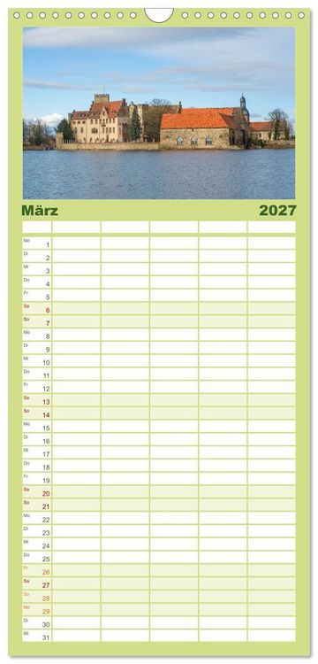 Produktbild: Familienplaner 2027 - Sachsen-Anhalt - Eine Sch&ouml;nheit in der Mitte Deutschlands mit 5 Spalten (Wandkalender, 21 x 45 cm) CALVENDO
