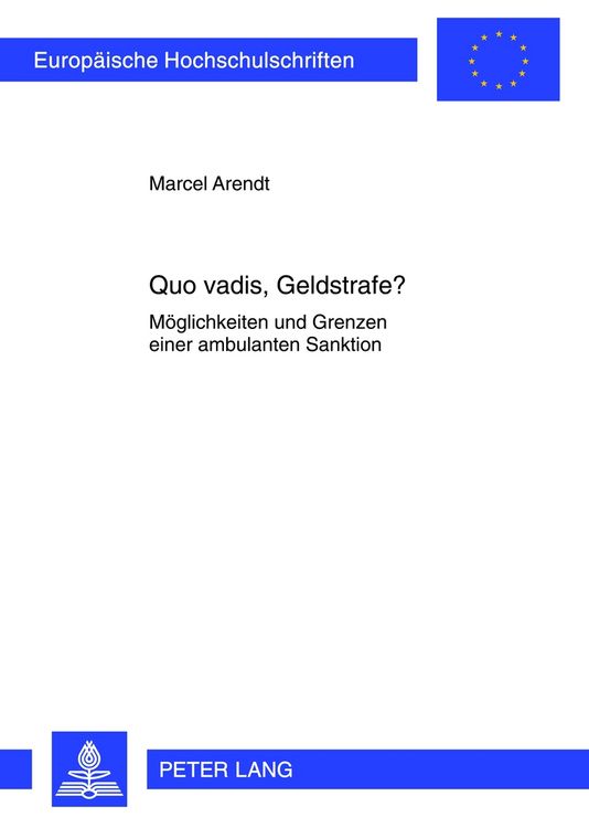 Produktbild: Quo vadis, Geldstrafe?