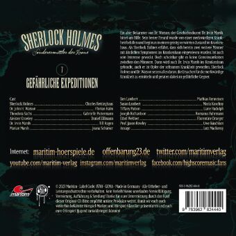 Produktbild: Sherlock Holmes - Gef&auml;hrliche Expeditionen,1 Audio-CD