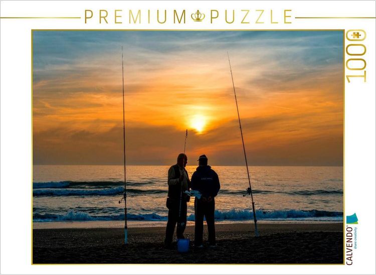 Produktbild: CALVENDO Puzzle Ruhig werden - Angeln | 1000 Teile Lege-Gr&ouml;&szlig;e 64x48cm Foto-Puzzle f&uuml;r gl&uuml;ckliche Stunden