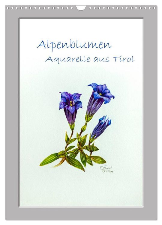 Produktbild: Alpenblumen Aquarelle aus Tirol (Wandkalender 2026 DIN A3 hoch), CALVENDO Monatskalender