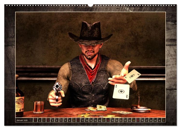 Produktbild: Wild West Outlaws (Wandkalender 2026 DIN A2 quer), CALVENDO Monatskalender