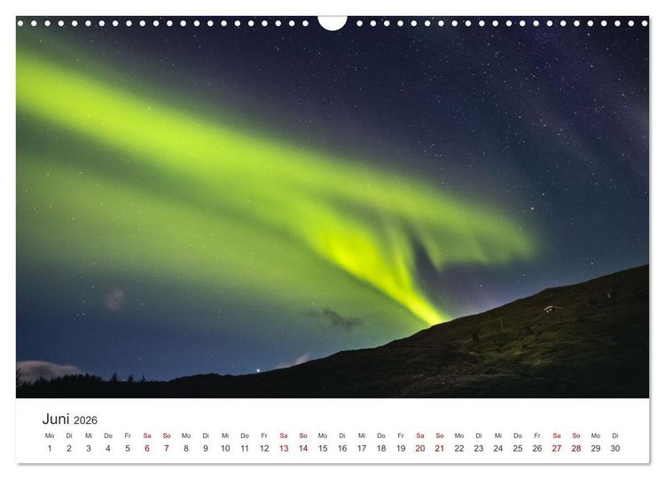 Produktbild: Polarlichter - Einzigartige Ph&auml;nomene am Himmel. (Wandkalender 2026 DIN A3 quer), CALVENDO Monatskalender