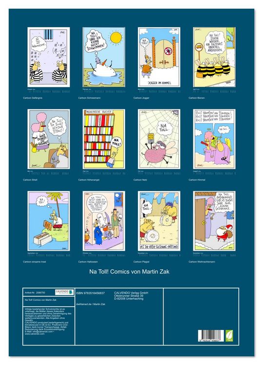 Produktbild: Na Toll! Comics von Martin Zak (Wandkalender 2026 DIN A2 hoch), CALVENDO Monatskalender