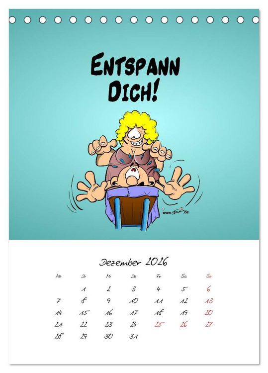 Produktbild: Trumix Cartoons - Gesundheit (Tischkalender 2026 DIN A5 hoch), CALVENDO Monatskalender