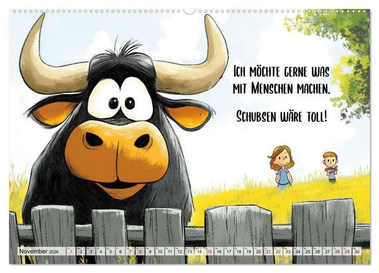 Produktbild: Kuhle Spr&uuml;che (Wandkalender 2026 DIN A2 quer), CALVENDO Monatskalender